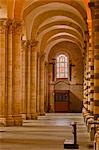 An aisle in St.-Julien du Mans Cathedral, Le Mans, Sarthe, Pays de la Loire, France, Europe