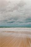 Tidal motion on Carbis Bay beach, St. Ives, Cornwall, England, United Kingdom, Europe