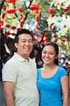 Portrait Of Smiling Couple In Nanluoguxiang, Beijing