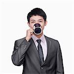 Businessman with coffee mug