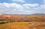 Meandering Road in Sand Hills of Samaria, Israel