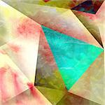 watercolor bright multicolored geometric abstract pattern of different triangles