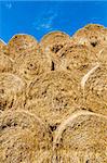 Straw bales piled on top of each other