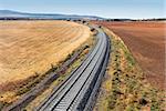 Railway on a sunny spanish country side