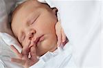 Closeup of Sleeping Newborn Baby