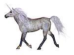The Unicorn is a mythical creature that was usually a white horse with a horn on its forehead.