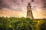 Cape Jourimain Lighthouse located in New Brunswick Canada hdr with dramatic sky