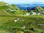 Tatra Mountain, Poland, view from Kasprowy Wierch mount top cable lift station