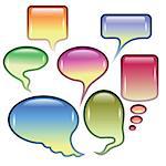 colorful background  with  speech bubbles  for your design