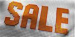 Sale 3D Lettering Composed Of Orange And White Glossy Blocks