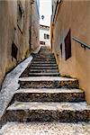 Narrow Street in the Medieval City of Rovinj, Istria, Croatia