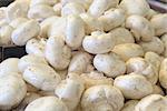 Common White Button Mushrooms for Sale at Farmers Market