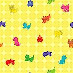 Seamless vector pattern of colorful various cartoon kittens. Background can be used as a separate seamless pattern