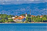 Island of Vir waterfront under Velebit mountain, Croatia, Dalmatia