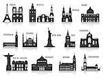 Silhouettes of cities. Set for you design