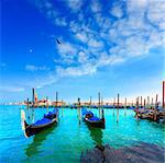 Venice. Gondolas. Canale della Giudecca. San Giorgio Maggiore. Venice is a city in northeast Italy which is renowned for the beauty of its setting, its architecture and its artworks. It is the capital of the Veneto region.