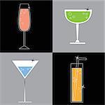 Fun alcoholic cocktail happy hour drinks
