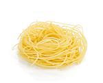 Nest pasta. Isolated on white background