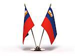 Miniature Flag of Liechtenstein (Isolated with clipping path)