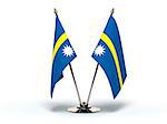 Miniature Flag of Nauru (Isolated with clipping path)