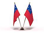 Miniature Flag of Samoa (Isolated with clipping path)