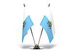 Miniature Flag of San Marino (Isolated with clipping path)