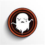 Halloween Ghost Button Icon Stripe