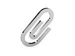 Clip icon over white background. Concept 3D illustration.