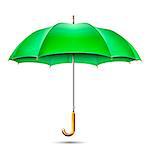 Realistic Detailed Green Umbrella. Vector EPS10 Illustration