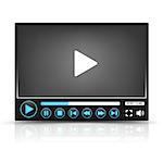 Black Vector Video Player Interface