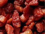 close up of bacon bits food background