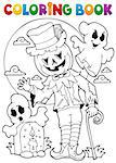 Coloring book Halloween character 9 - eps10 vector illustration.