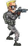 Cartoon soldier with a gun