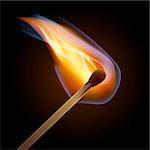 Match bursting to flame eps10 vector illustration
