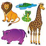 Wild animals collection 01 - vector illustration.