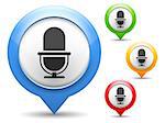 Microphone icon, vector eps10 illustration