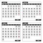 2014 Calendar icons, january, february, march and april, vector eps10 illustration