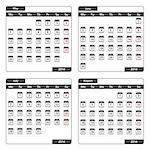 2014 Calendar icons, may, june, july and august, vector eps10 illustration