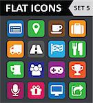 Universal Colorful Flat Icons. Set 5.