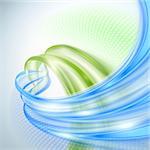 Abstract green and blue wave background