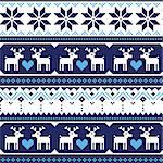 Winter blue and navy vector background - nordic kntting style