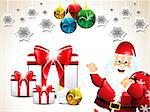 Christmas background with santa claus vector illustration