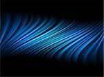 Vector - Disco Abstract Blue Waves on Black Background