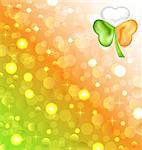 Illustration shamrock in Irish flag color for Saint Patrick day - vector