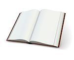 Blank pages of open books spread isolated on white background - eps10 vector illustration