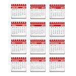 2014 Calendar on white background, vector eps10 illustration