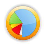 Pie chart icons, vector eps10 illustration