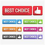 Best choice label, flat design, vector eps10 illustration