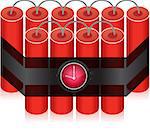 Countdown Time Bomb - Dynamite illustration design isolated over white