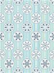 Vector illustration of seamless pattern with abstract christmas snowflakes
